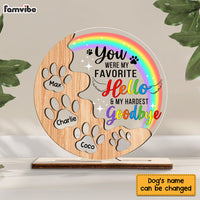 Personalized Dog Memo Favorite Hello Hardest Goodbye Plaque SB75 30O53 thumb 1