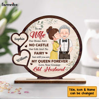 Personalized Gift Husband To Wife You Are My Queen Forever Wood Plaque DB261 36O47 thumb 1