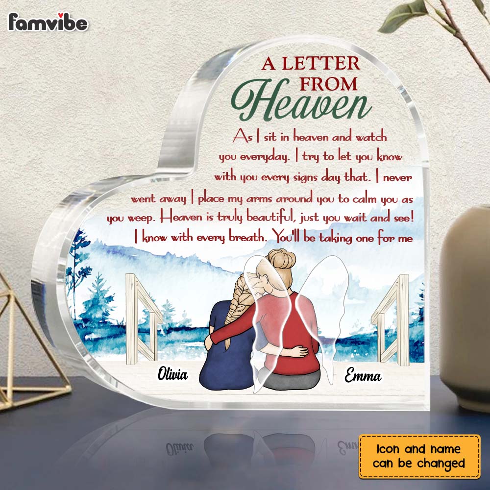 Personalized Letter From Heaven Acrylic Plaque DB61 36O28 Primary Mockup
