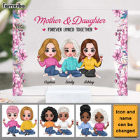 Personalized Mother & Daughters Forever Linked Together Acrylic Plaque 22677 thumb 1