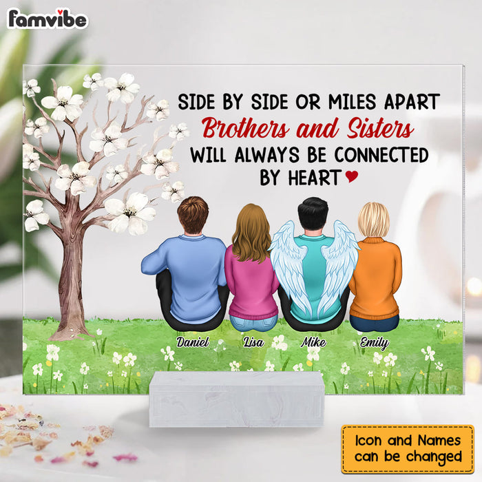 Personalized Side By Side Or Miles Apart Acrylic Plaque 22678 1