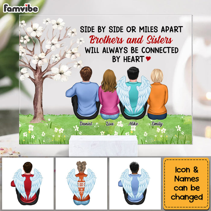 Personalized Side By Side Or Miles Apart Acrylic Plaque 22678 1