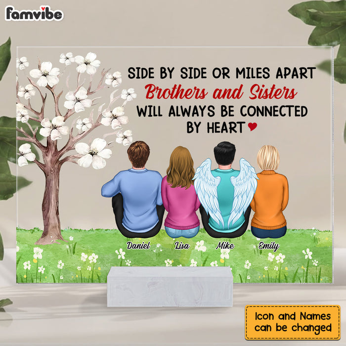 Personalized Side By Side Or Miles Apart Acrylic Plaque 22678 1