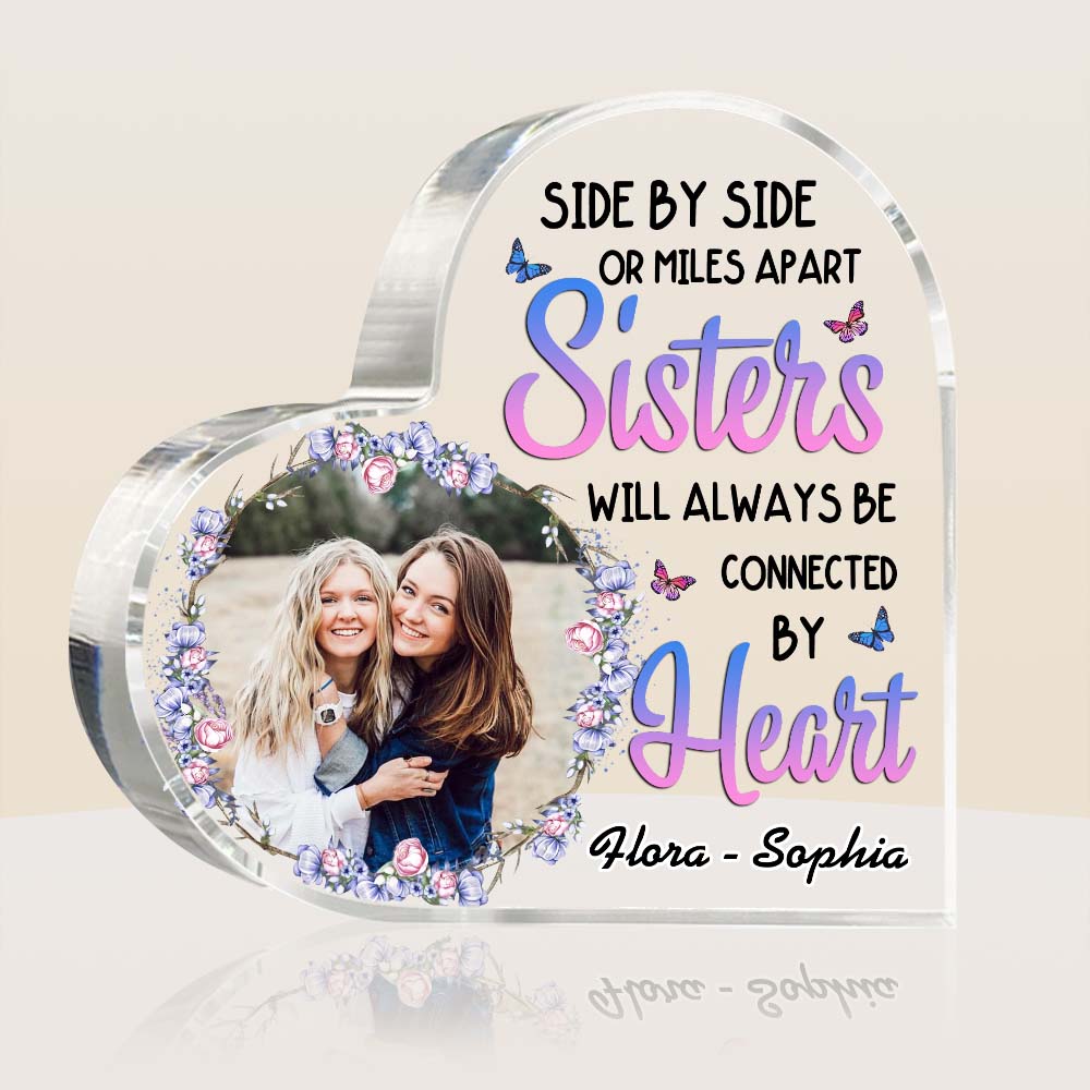 Personalized Sisters Side By Side Or Miles Apart Acrylic Plaque 22679 Primary Mockup