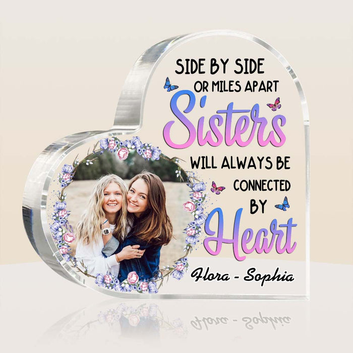 Personalized Sisters Side By Side Or Miles Apart Acrylic Plaque 22679 1