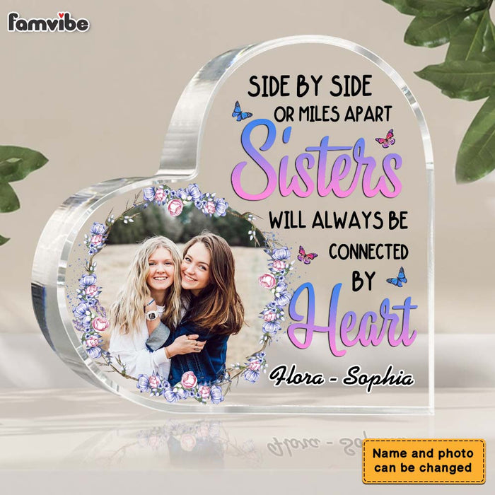 Personalized Sisters Side By Side Or Miles Apart Acrylic Plaque 22679 1