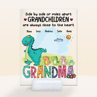Personalized Grandma Dinosaur Grandchildren Are Close To The Heart Acrylic Plaque 22686 thumb 1