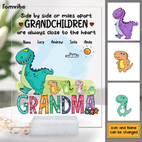 Personalized Grandma Dinosaur Grandchildren Are Close To The Heart Acrylic Plaque 22686 thumb 1