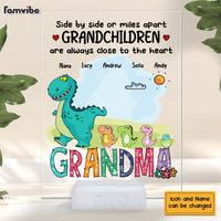 Personalized Grandma Dinosaur Grandchildren Are Close To The Heart Acrylic Plaque 22686 thumb 1