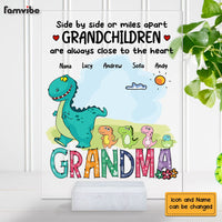 Personalized Grandma Dinosaur Grandchildren Are Close To The Heart Acrylic Plaque 22686 thumb 1