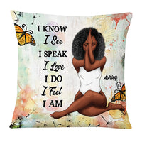 Personalized Girl Zen Meditation I Know I See Pillow 22703 thumb 1