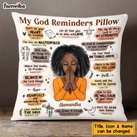 Personalized Daughter Granddaughter Christian Affirmations God Says I Am Pillow 22713 thumb 1