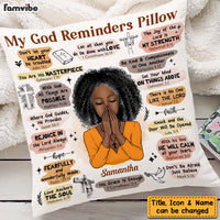 Personalized Daughter Granddaughter Christian Affirmations God Says I Am Pillow 22713 thumb 1