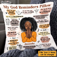 Personalized Daughter Granddaughter Christian Affirmations God Says I Am Pillow 22713 thumb 1