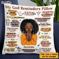 Personalized Daughter Granddaughter Christian Affirmations God Says I Am Pillow 22713 thumb 1