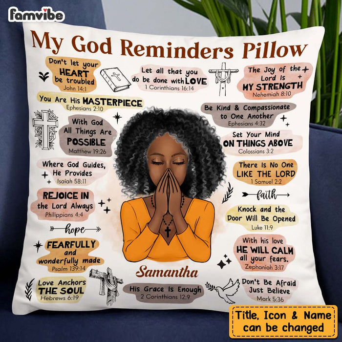 Personalized Daughter Granddaughter Christian Affirmations God Says I Am Pillow 22713 1