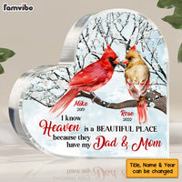 Personalized Memorial For Loss Heaven Is A Beautiful Place Acrylic Plaque 22721 thumb 1