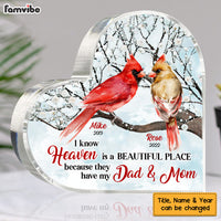 Personalized Memorial For Loss Heaven Is A Beautiful Place Acrylic Plaque 22721 thumb 1