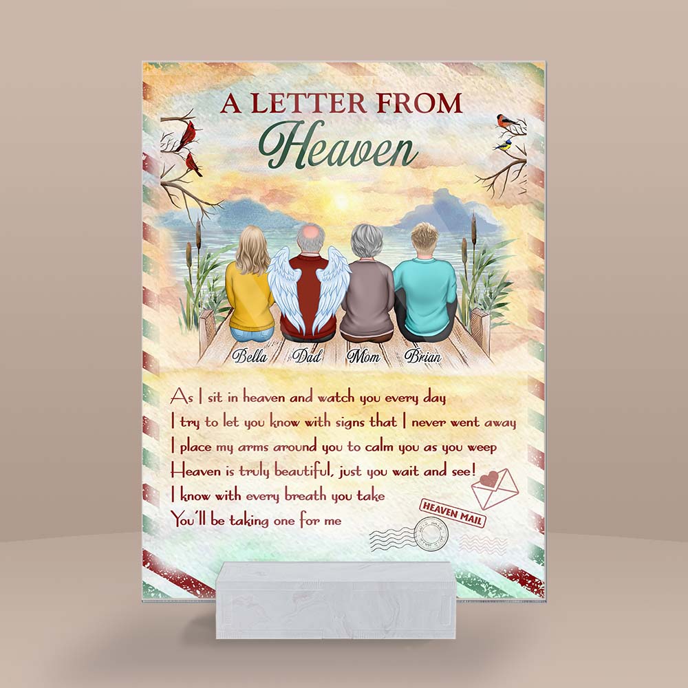 Personalized Letter From Heaven Acrylic Plaque NB214 36O28 Primary Mockup