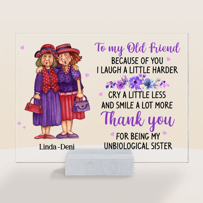 Personalized Old Friend Smile A Lot More Acrylic Plaque 22724 1