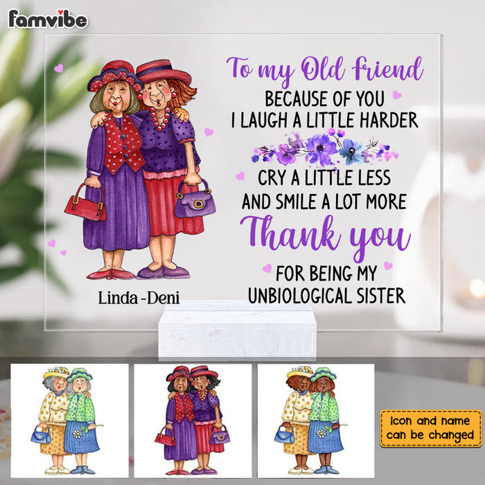 Personalized Old Friend Smile A Lot More Acrylic Plaque 22724 1