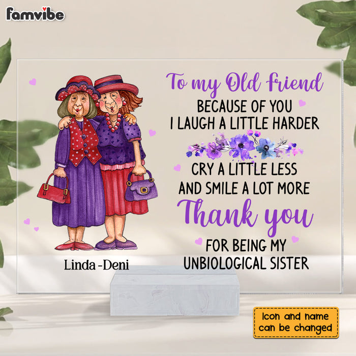 Personalized Old Friend Smile A Lot More Acrylic Plaque 22724 1