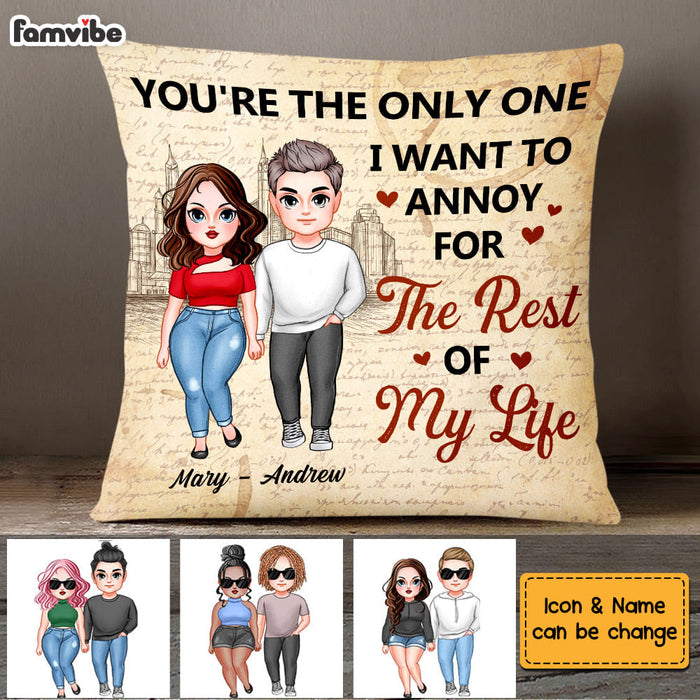 Personalized Couple You Are The One Pillow 22728 1