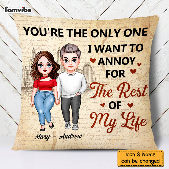 Personalized Couple You Are The One Pillow 22728 1