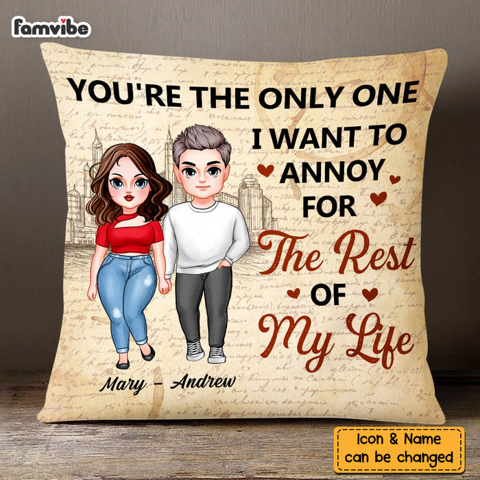 Personalized Couple You Are The One Pillow 22728 1
