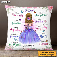 Personalized Granddaughter Daughter Be Kind Motivational Quotes Butterfly Pillow 22738 thumb 1