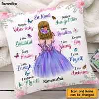 Personalized Granddaughter Daughter Be Kind Motivational Quotes Butterfly Pillow 22738 thumb 1
