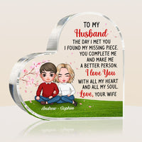 Personalized To My Husband The Day I Met You Acrylic Plaque 22740 thumb 1