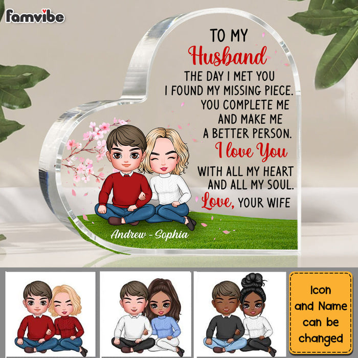 Personalized To My Husband The Day I Met You Acrylic Plaque 22740 1