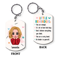Personalized Mental Health Gift For Daughter Little Reminders Aluminum Keychain 22752 thumb 1