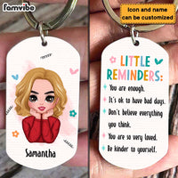 Personalized Mental Health Gift For Daughter Little Reminders Aluminum Keychain 22752 thumb 1