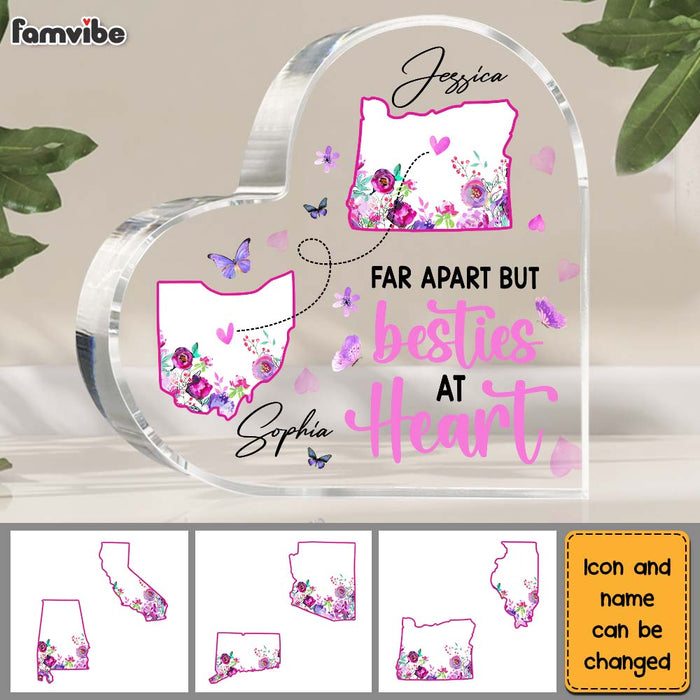 Personalized Friends At Heart Long Distance Acrylic Plaque 22756 1
