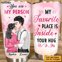 Personalized Couple My Favorite Place Is Inside Your Hug Steel Tumbler 22765 thumb 1