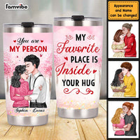 Personalized Couple My Favorite Place Is Inside Your Hug Steel Tumbler 22765 thumb 1
