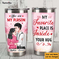 Personalized Couple My Favorite Place Is Inside Your Hug Steel Tumbler 22765 thumb 1