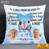 Personalized Memorial With Angel Custom Photo Loss Of Mom Dad Family Pillow 22770 thumb 1