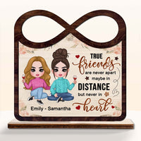 Personalized True Friends Are Never Apart Sisters Forever Wood Plaque 22774 thumb 1