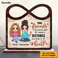 Personalized True Friends Are Never Apart Sisters Forever Wood Plaque 22774 thumb 1