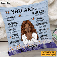 Personalized Daughter Bible Verses God Says You Are Pillow 22779 thumb 1