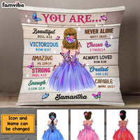 Personalized Daughter Purple Bible Verses God Says You Are Pillow 22780 thumb 1