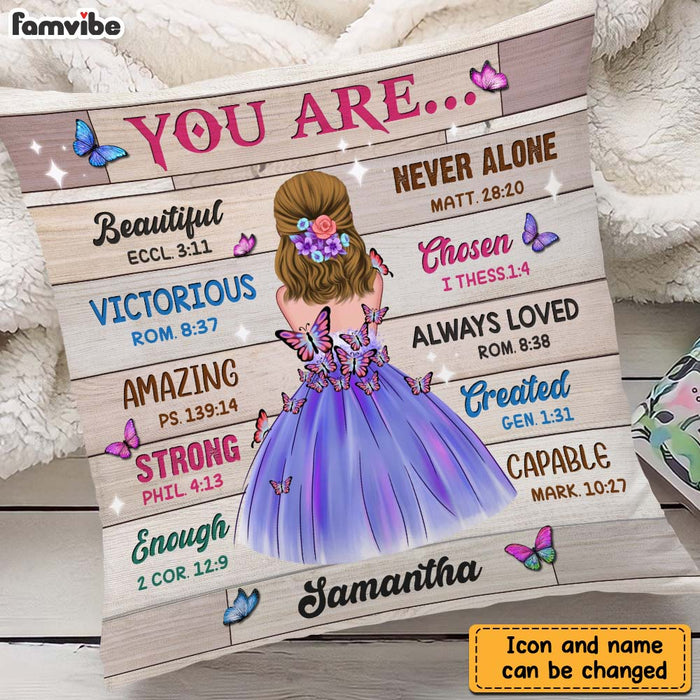 Personalized Daughter Purple Bible Verses God Says You Are Pillow 22780 1