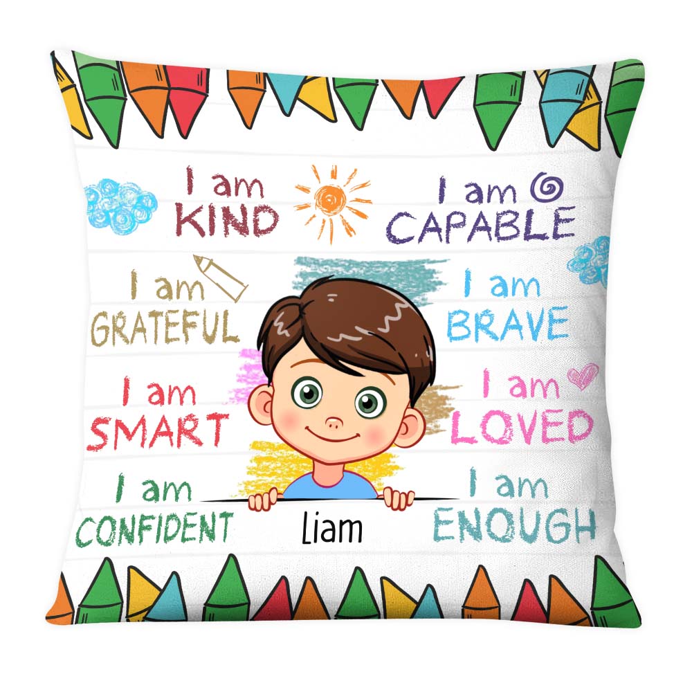 Personalized Gift For Grandson I Am Kind Pillow 22783 Primary Mockup