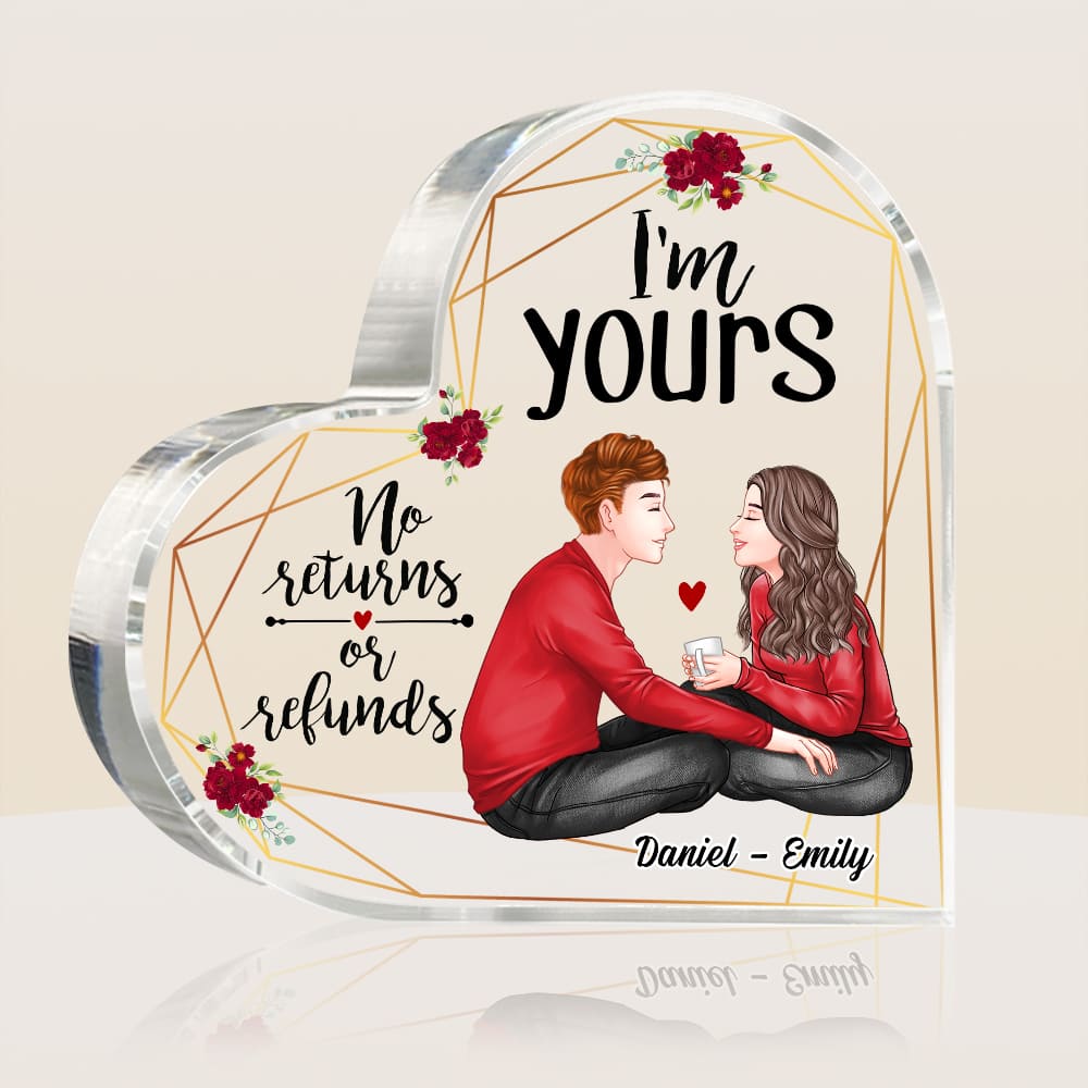 Personalized Couple No returns  Or Refunds Acrylic Plaque 22784 Primary Mockup