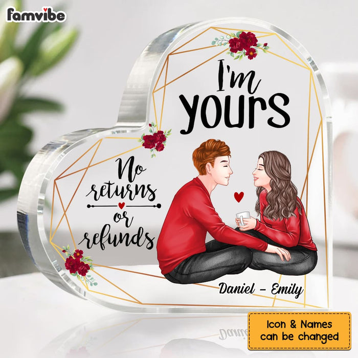 Personalized Couple No returns  Or Refunds Acrylic Plaque 22784 1