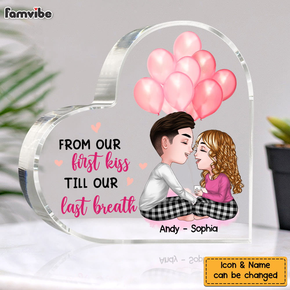Personalized Couple Heart Balloons Acrylic Plaque 22788 Primary Mockup