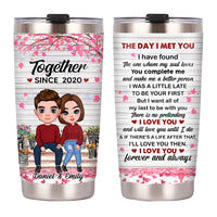 Personalized Couple The Day I Met You Together Since Steel Tumbler 22790 thumb 1